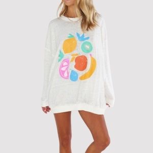 Show Me Your MuMu James Fruit Graphic Sweatshirt New size small